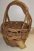 Paul Marshall Country Vines Woven Basket Woven Handle 1983 W Orig Tag 9&#39;X15&quot; VTG - £47.10 GBP