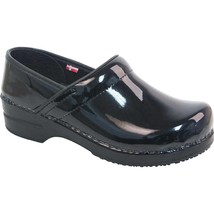 Sanita women&#39;s sabel smart step professional clog in PATENT BLACK - £80.73 GBP