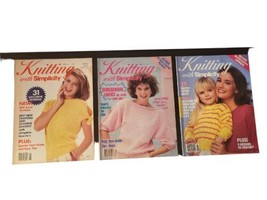 Lot of 3 Knitting with Simplicity Spring 1986 and Spring/Summer 1987 - £13.95 GBP