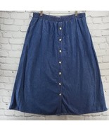 Koret Vintage Denim Skirt womens Sz 18 Full Elastic Waist Pockets Modest  - £23.52 GBP