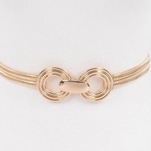 Double Circle Metal Stretch Belt Gold - €18,64 EUR