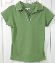 NWOT New Mix Girl&#39;s SS Green Knit Top, S or M - £5.64 GBP