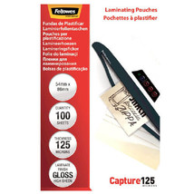 Fellowes Laminating Pouches 100pk (54x86mm) - 125 Micron - $17.00