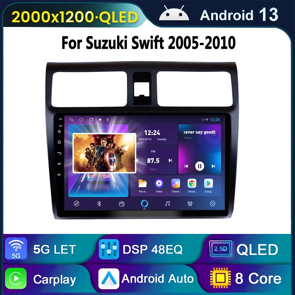 For Suzuki Swift 2005 2006 2007 2008 2009 2010 Android Car Radio Multimedia - £102.61 GBP+