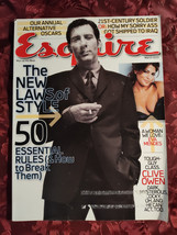 ESQUIRE Magazine March 2005 Style Issue Clive Owen Eva Mendes - £5.21 GBP