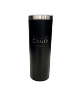 Bride with Heart Wedding Party Black 20oz Skinny Tumbler LA5039 - $19.99