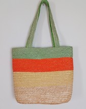 Large Multi Color Straw Tote/Bag Womens - $370.44 MXN
