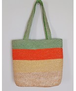 Large Multi Color Straw Tote/Bag Womens - $370.44 MXN