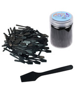 2.5&quot; Black Small Mini Plastic Makeup Cosmetic Facial Mask Spatula Scoop - £14.07 GBP