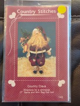 Country Stitches Country Claus 17&quot; Santa Home Decor Pattern Collection 145 - £9.89 GBP