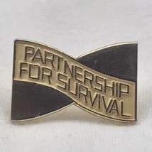 Partnership For Survival Gold Tone Pin Small - £9.43 GBP
