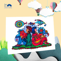 A6 Artwork Printable Digital Card LET US DREAM TOGETHER - $4.50