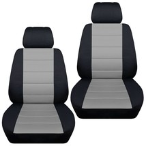 Front set car seat covers fits 2001-2019 Toyota Highlander   black and silver - $67.89+