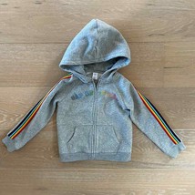 Baby GAP Original Gray Sweatshirt Hoodie Jacket Rainbow sz 5 Toddler - $19.34