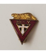 Hi-Y Triangle Logo Vintage Goldtone Tie Tack Lapel Hat Pin High School Y... - £15.33 GBP