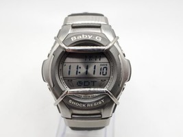 Casio Baby-G Shock Digital Watch Womens New Battery Silver/Black Tone 38mm - £31.44 GBP
