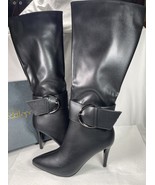 Modatope Knee High Boots Women Size 9 BLACK Patent Leather Pointed Toe NEW - $541.55 MXN