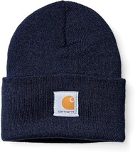 Carhartt Watch Hat A18 Dark Navy Knit Beanie Acrylic One Size Cuffed Win... - $19.95