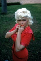 Jayne Mansfield circa 1967 wearing red dress 4x6 inch photo - $89.09 MXN