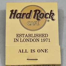 Vintage Matchbook Cover Hard Rock Cafe  Established In London 1971  gmg Unstruck - $12.38