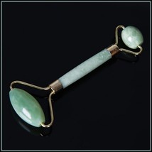 Ancient Chinese Green Jade Roller Anti Aging Facial Revitalizing Massage Tool  image 1