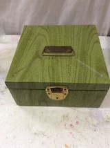 Mid Century metal storage file box vintage Steel Green Ballonoff 9x9x4.5 - £47.84 GBP