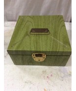 Mid Century metal storage file box vintage Steel Green Ballonoff 9x9x4.5 - $1,133.58 MXN