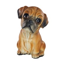 Vintage Ceramic Boxer Pug Dog Planter Big Eyes KItsch Home Decor Cute - £18.77 GBP