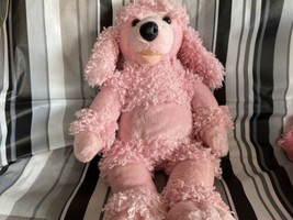 Build a Bear Plush Pink Poodle Dog Toy 20&quot; Stuffed Animal Soft Tongue Ha... - £18.44 GBP