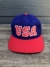 VTG 80s USA Emblem Sports Specialties Blue United States Wool Fitted Sz 7 1/2 - £38.47 GBP