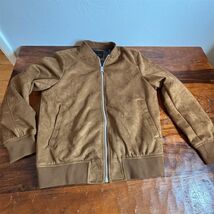 Porter &amp; Ash Bomber Jacket Men's Small Brown Full Zip Paisley Lined - $29.11