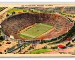 Aerial View Rose Bowl Stadium Pasadena California CA Linen Postcard S15 - $3.91