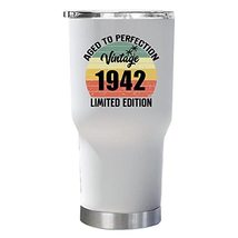 Vintage 1942 Limited Edition Tumbler 30oz With Lid Gift 80th Happy Birthday Colo - £23.70 GBP