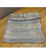 Croscill Striped Shower Curtain Mineral Silver Blue Shiny Polyester 72&quot; ... - $546.37 MXN