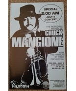 Vintage concert poster CHUCK MANGIONE Las Vegas Aladdin Theater July 197... - $69.99