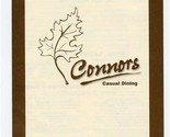 Connors Casual Dining Menu 1641 Parkway Sevierville Tennessee 1990&#39;s - $17.82