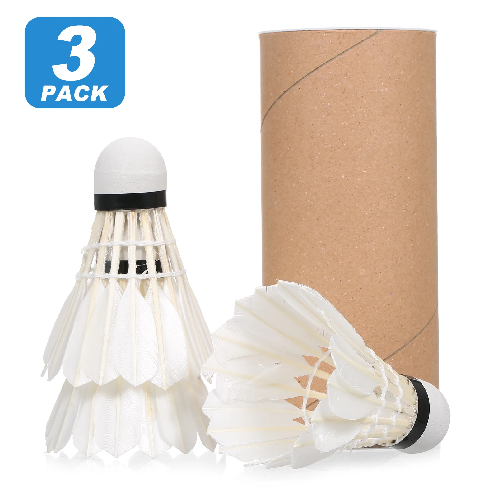 The Badminton White Goose Feather Competition Windproof Training Ball Is Resista - £83.98 GBP