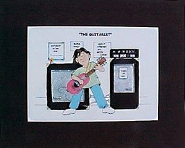 Guitar Cartoon Print - £11.20 GBP