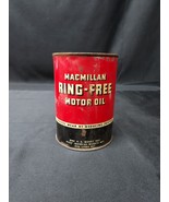 1940 Macmillan Ring Free Quart Motor Oil Can, Gas Station Petroleum  - $40.45 CAD