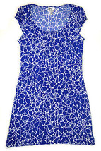 Laundry By Design Size S Shift Dress LBD Blue White Giraffe Print NWT - £31.38 GBP