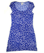 Laundry By Design Size S Shift Dress LBD Blue White Giraffe Print NWT - $40.00