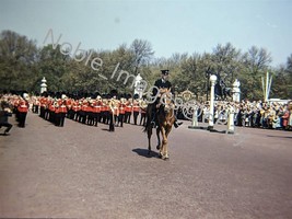 1955 Queen&#39;s Guard Marching Band London England Red-Border Kodachrome Slide - £3.87 GBP