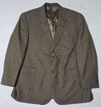 RBM Men&#39;s Brown Houndstooth 100% Wool Blazer Sports Coat - Size 46R - $24.18