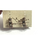 Wheeler Sunrise Copper Pierced Earrings Hearts FREE SHIPPING - £12.50 GBP