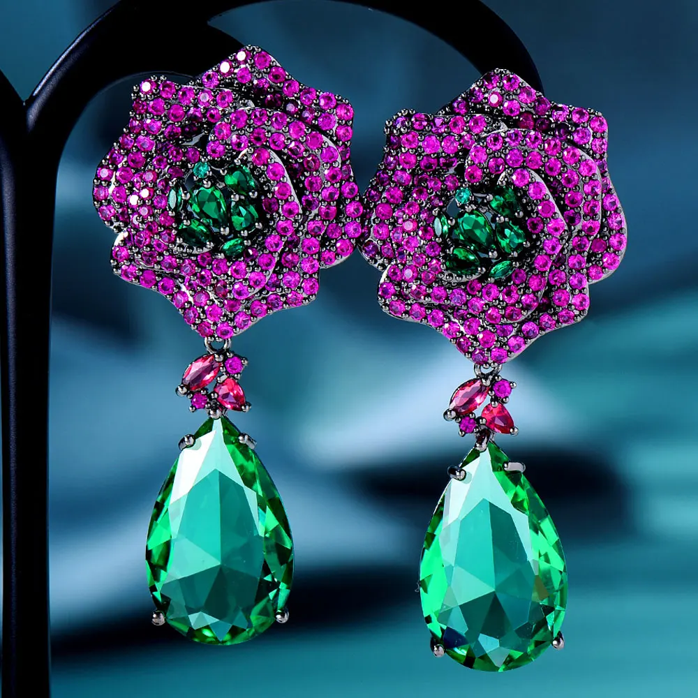 Und earrings for women wedding party cubic zircon dubai bridal earring boucle d oreille thumb200