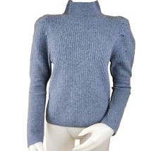 rag &amp; bone 100% Cashmere Sweater Womens S Indigo Rib Knit Puff Fitted Sleeve - £46.33 GBP