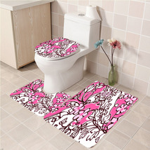 3Pcs/set Alpha Phi Lilly Bathroom Toliet Mat Set Anti Slip Bath Floor Ca... - £26.61 GBP+