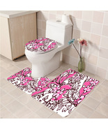 3Pcs/set Alpha Phi Lilly Bathroom Toliet Mat Set Anti Slip Bath Floor Ca... - £26.08 GBP+
