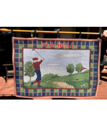 Beautiful Golf Wall Hanging Tapesty 19th hole - 19.5&quot; x 27.5&quot; plus hangi... - $38.95