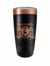 Kenneally Irish Coat of Arms Black Travel Mug - £22.07 GBP